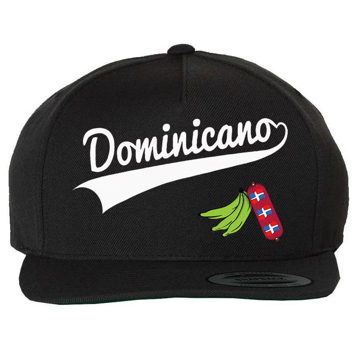 Dominican Republic Baseball Platano Power Wool Snapback Cap