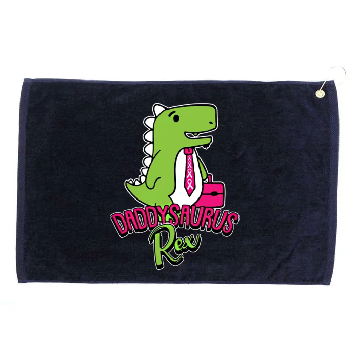 Daddygiftsaurus Rex Breast Cancer Awareness Tgiftrex Support Gift Grommeted Golf Towel