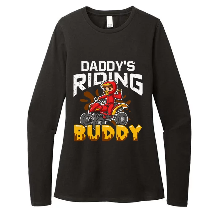 Daddy's Riding Buddy Funny ATV 4Wheeler Quad Biker Womens CVC Long Sleeve Shirt