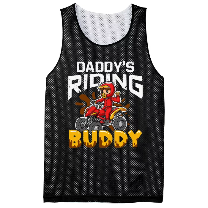 Daddy's Riding Buddy Funny ATV 4Wheeler Quad Biker Mesh Reversible Basketball Jersey Tank