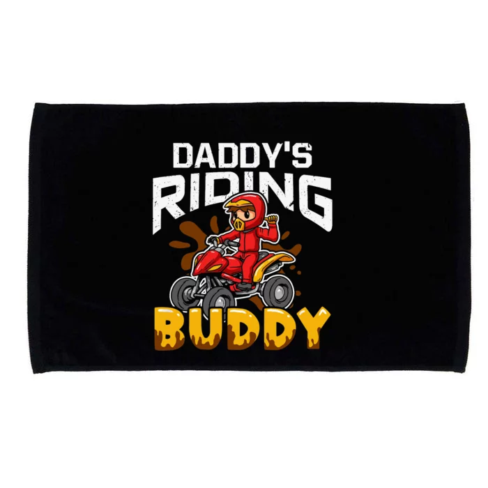 Daddy's Riding Buddy Funny ATV 4Wheeler Quad Biker Microfiber Hand Towel