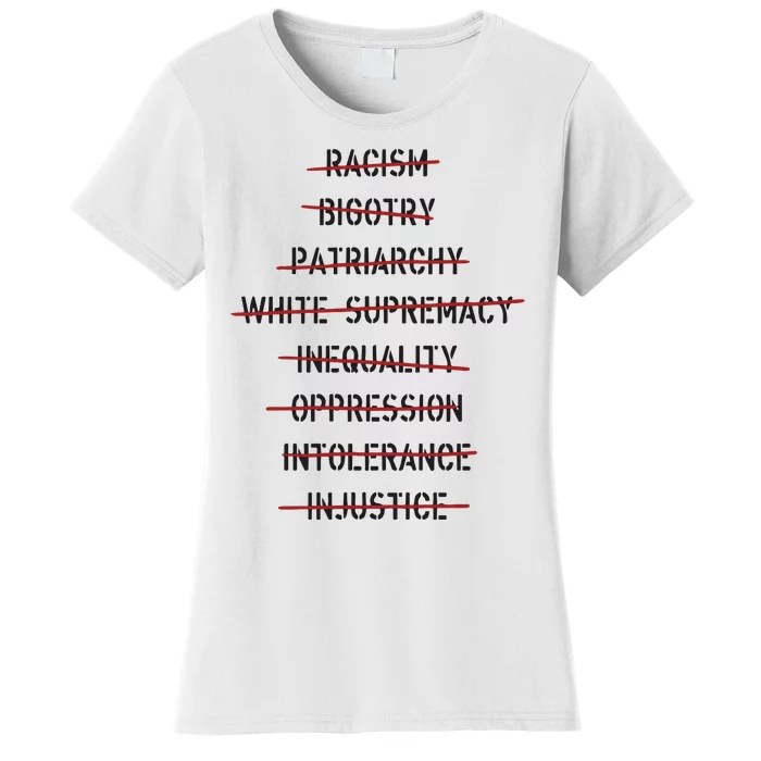 Don’T Racism Bigotry Patriarchy White Supremacy Inequality Oppression Women's T-Shirt