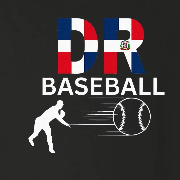 Dominican Republic Baseball Player Fastball Flag Sport Toddler Long Sleeve Shirt