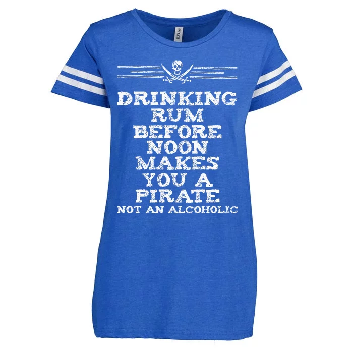 Drinking Rum Before Noon Pirate Piracy Lifestyle Enza Ladies Jersey Football T-Shirt