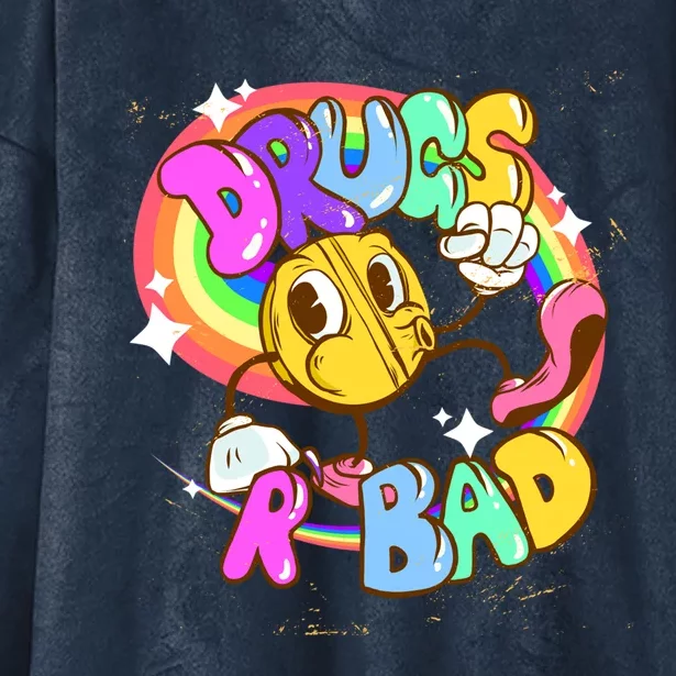 Drugs R Bad Great Gift Hooded Wearable Blanket