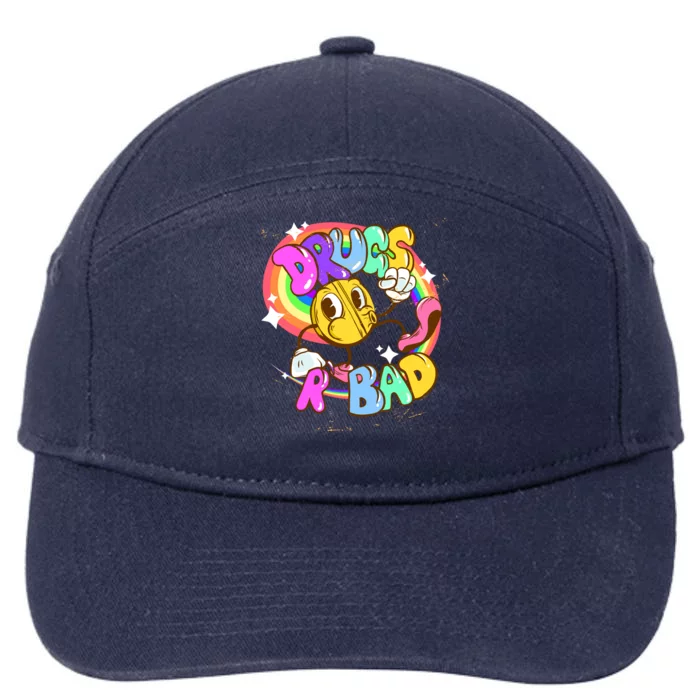 Drugs R Bad Great Gift 7-Panel Snapback Hat