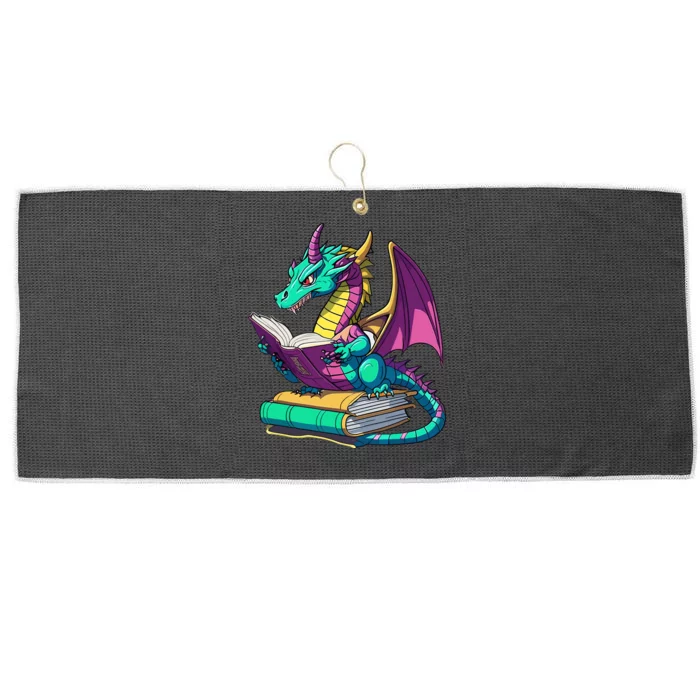 Dragon Reading Book Large Microfiber Waffle Golf Towel