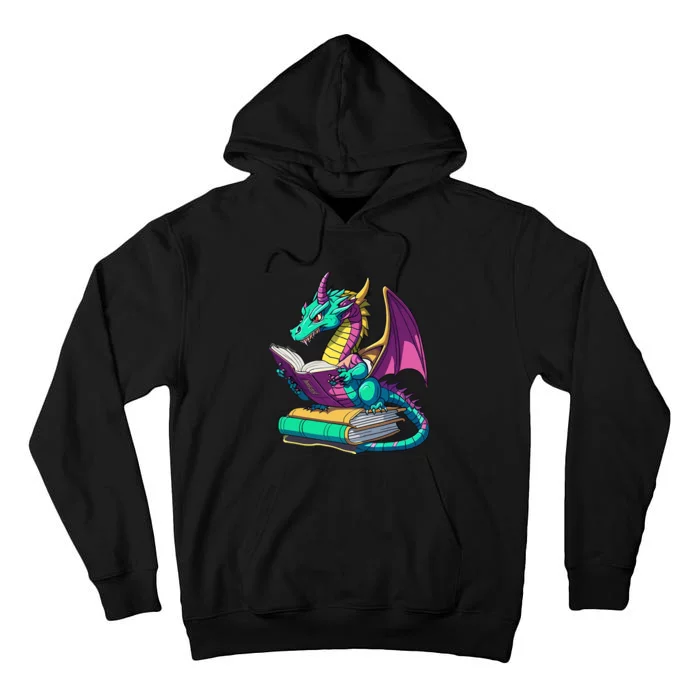 Dragon Reading Book Tall Hoodie