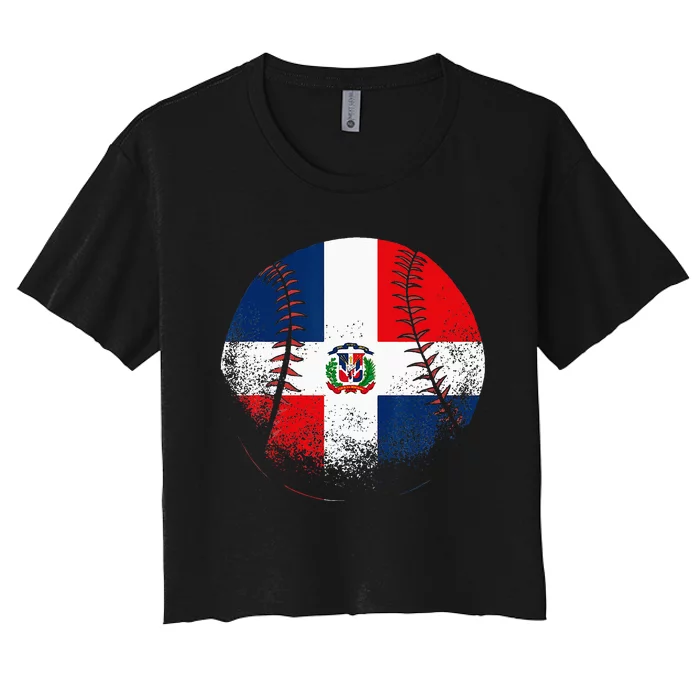 Dominican Republic Baseball Dominicana Women's Crop Top Tee