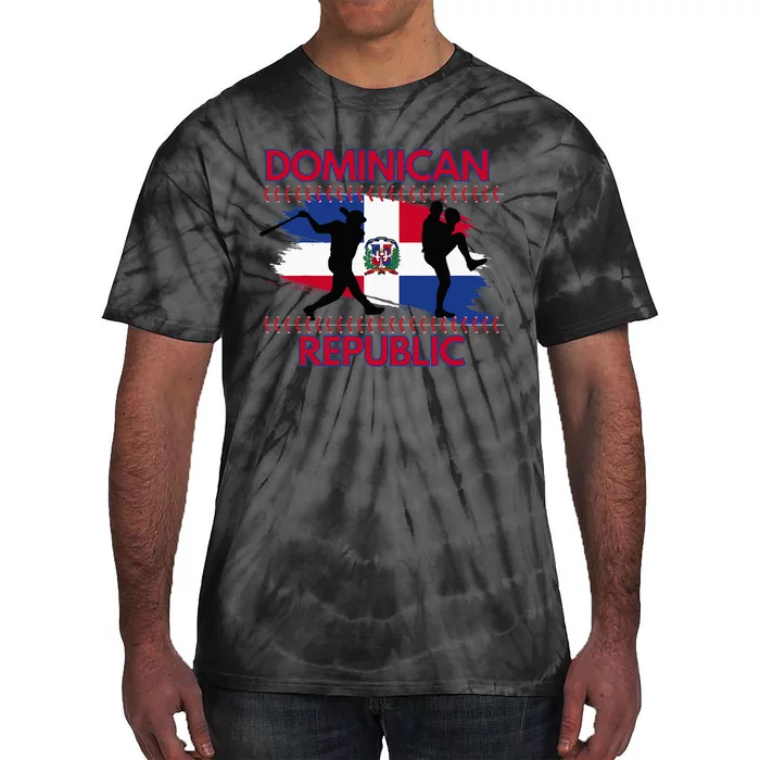 Dominican Republic Baseball Dominican Flag Tie-Dye T-Shirt