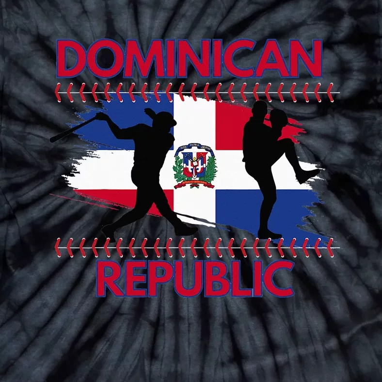 Dominican Republic Baseball Dominican Flag Tie-Dye T-Shirt