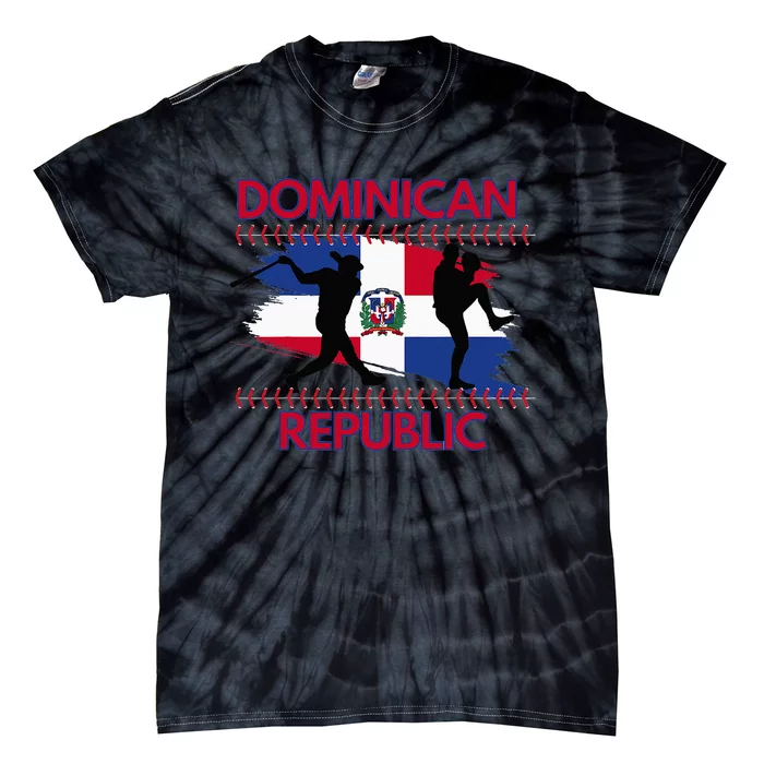 Dominican Republic Baseball Dominican Flag Tie-Dye T-Shirt