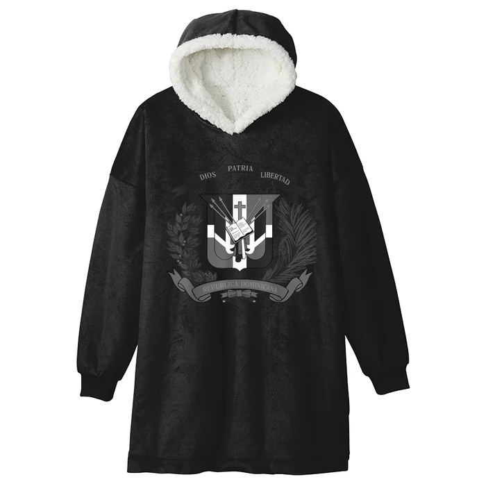 Dominican Republic Coat Of Arms Hooded Wearable Blanket