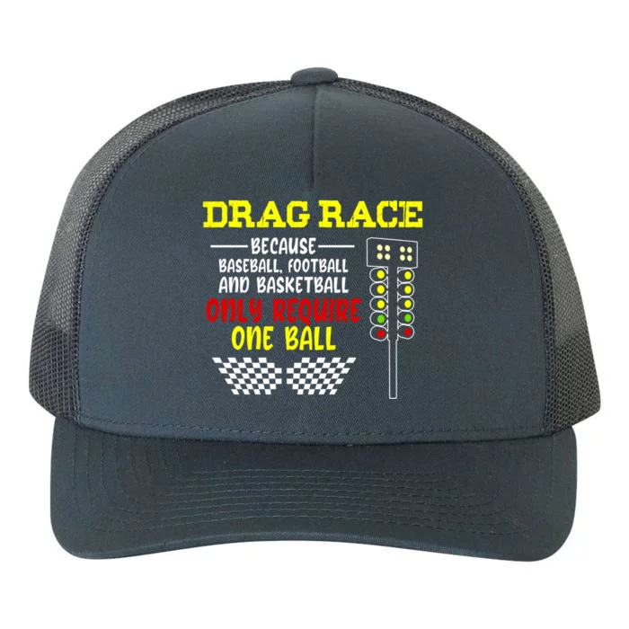 Drag Racing Christmas Tree Design Racing Design Horsepower Gift Yupoong Adult 5-Panel Trucker Hat