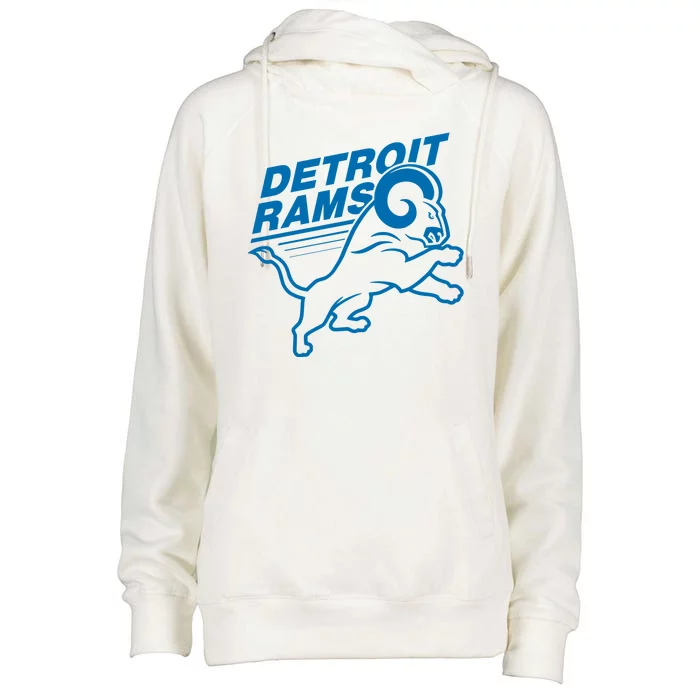 Detroit Rams Champions Football Womens Funnel Neck Pullover Hood