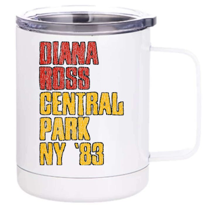 Diana Ross Central Park 1983 Front & Back 12oz Stainless Steel Tumbler Cup