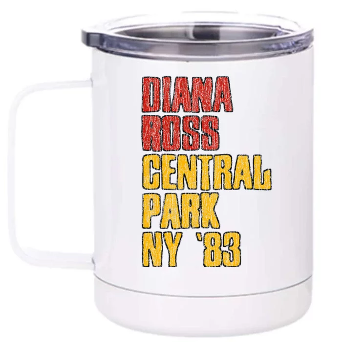 Diana Ross Central Park 1983 Front & Back 12oz Stainless Steel Tumbler Cup