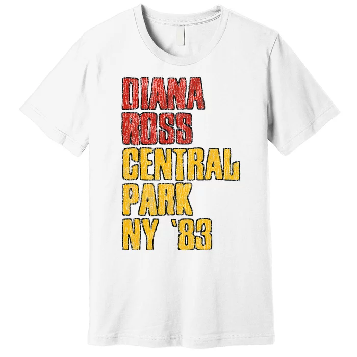 Diana Ross Central Park 1983 Premium T-Shirt