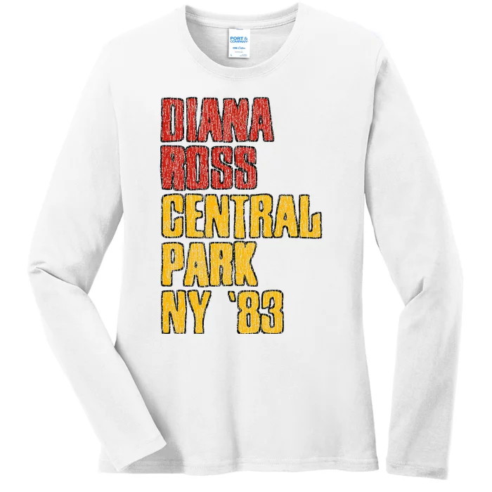 Diana Ross Central Park 1983 Ladies Long Sleeve Shirt