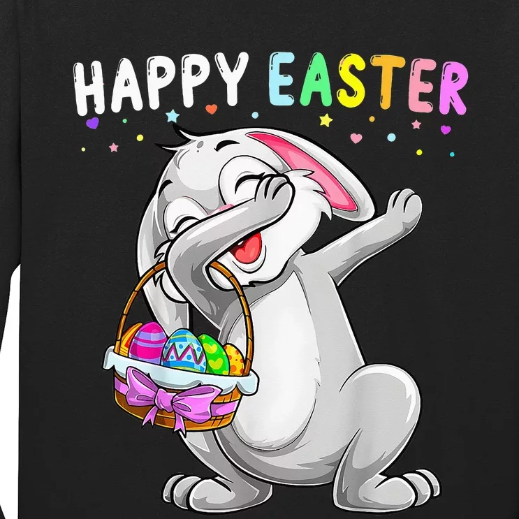 Dabbing Rabbit Cute Bunny Egg Hunt Easter Day Long Sleeve Shirt