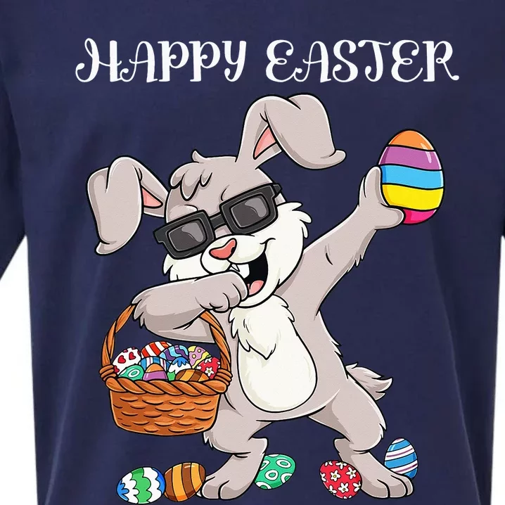 Dabbing Rabbit Cute Bunny Egg Hunt Easter Day Sueded Cloud Jersey T-Shirt