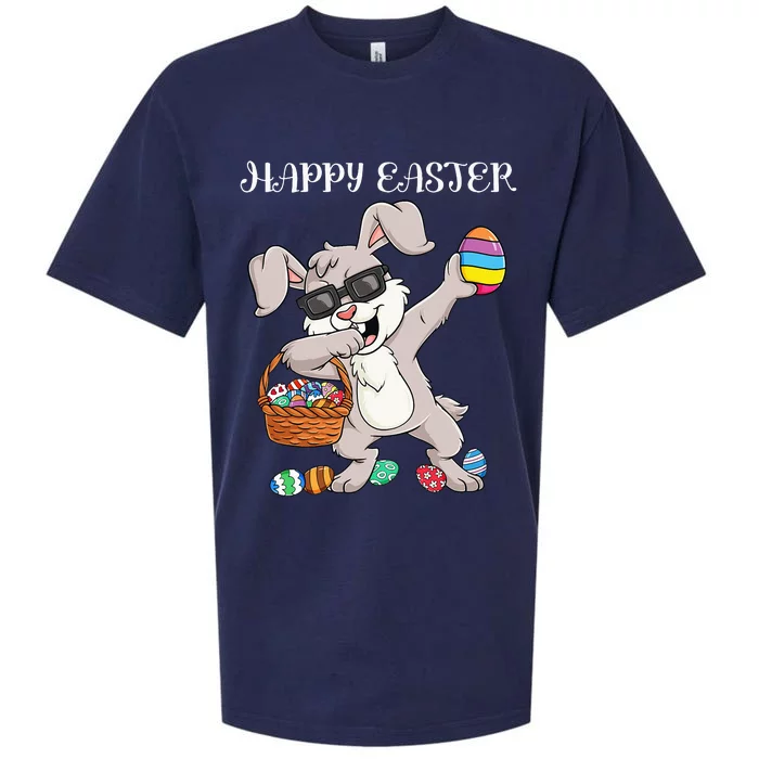 Dabbing Rabbit Cute Bunny Egg Hunt Easter Day Sueded Cloud Jersey T-Shirt