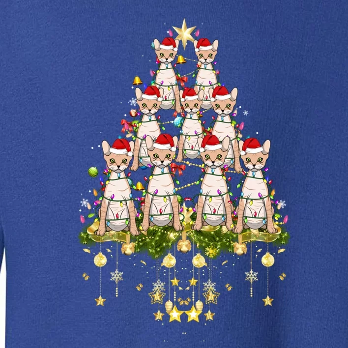 Devon Rex Cat Christmas Tree Lights Funny Xmas Lover Cute Gift Toddler Sweatshirt