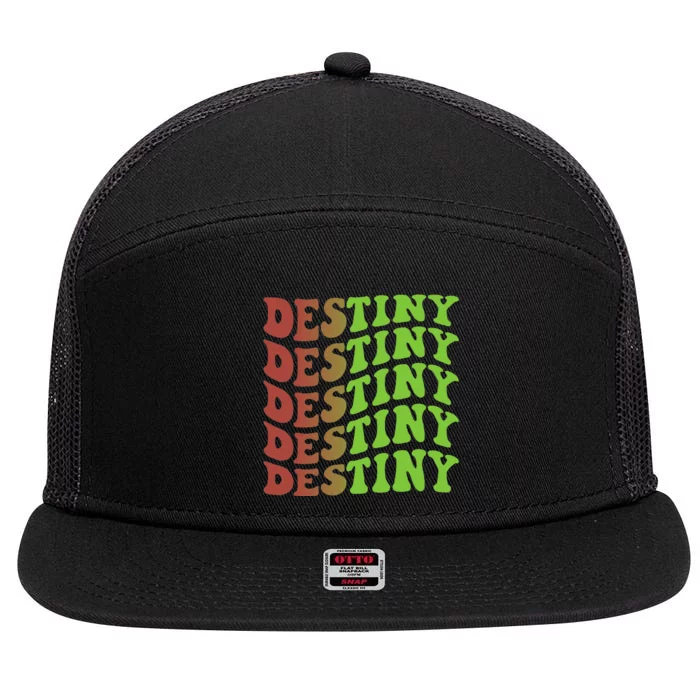 Destiny Retro Christmas Inspirational 7 Panel Mesh Trucker Snapback Hat