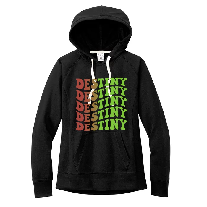 Destiny Retro Christmas Inspirational Women's Fleece Hoodie