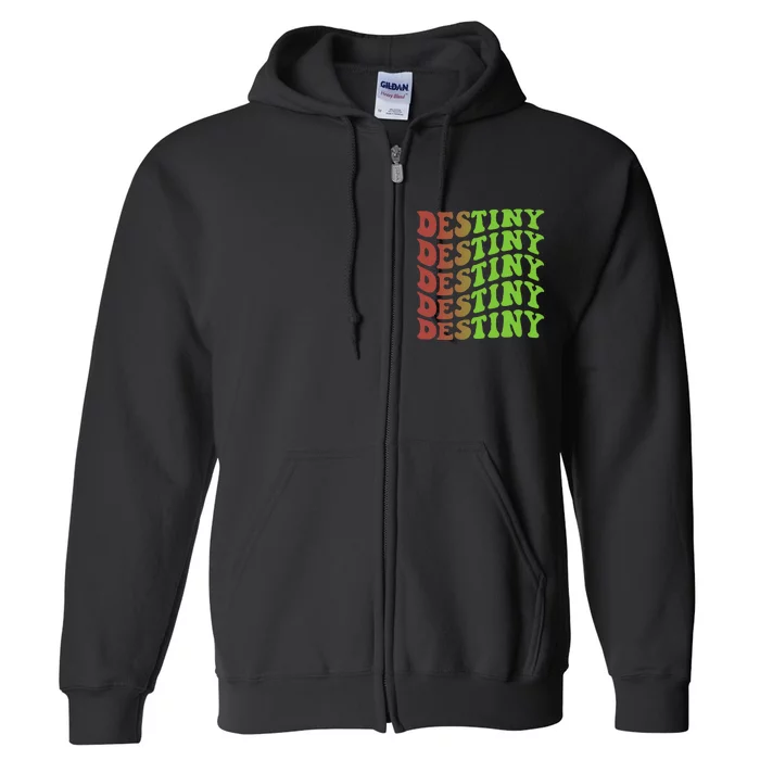 Destiny Retro Christmas Inspirational Full Zip Hoodie