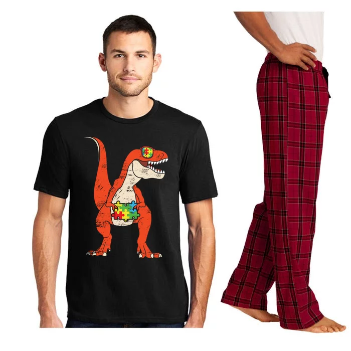 Dinosaur Raptor Colorful Puzzle Autism Awareness Great Gift Pajama Set