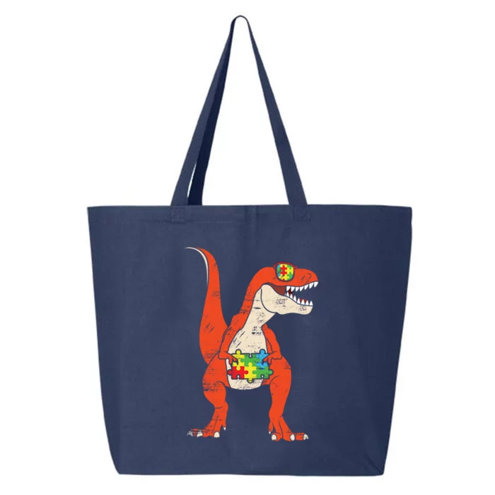 Dinosaur Raptor Colorful Puzzle Autism Awareness Great Gift 25L Jumbo Tote