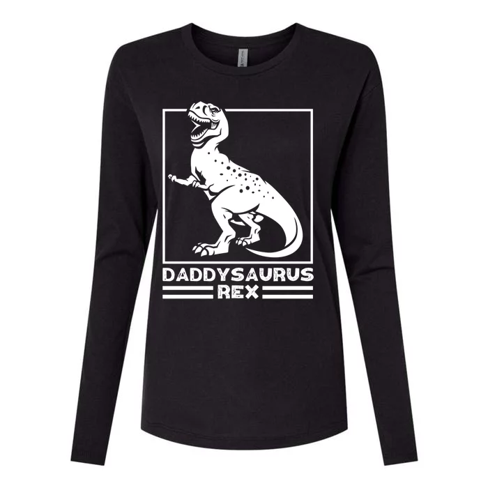 Daddysaurus Rex Cute Gift Great Gift Funny Dad Gift For Fathers Day Womens Cotton Relaxed Long Sleeve T-Shirt