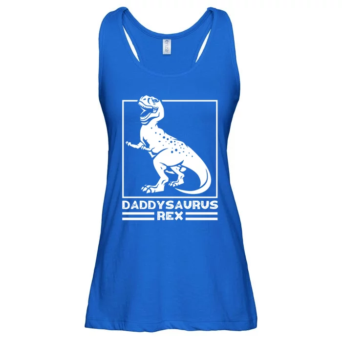 Daddysaurus Rex Cute Gift Great Gift Funny Dad Gift For Fathers Day Ladies Essential Flowy Tank