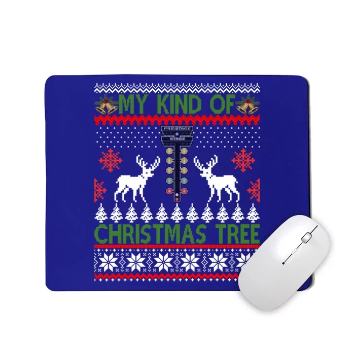 Drag Racing Christmas Tree Ugly Xmas Cute Gift Mousepad