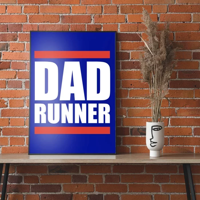 Dad Runner Cool Dad Sports Fitness Tee Father's Day Tee Gift Poster