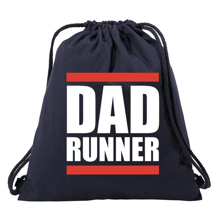 Dad Runner Cool Dad Sports Fitness Tee Father's Day Tee Gift Drawstring Bag