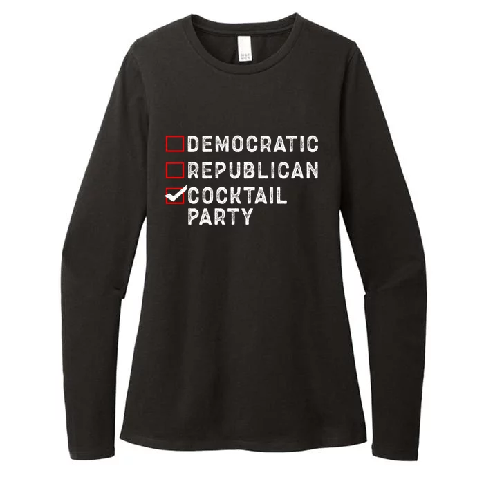 Democratic Republican Cocktail Cool Gift Womens CVC Long Sleeve Shirt