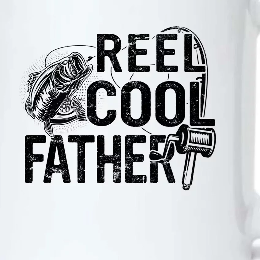 Distressed Reel Cool Father Fishing Fathers Day Meaningful Gift Black Color Changing Mug