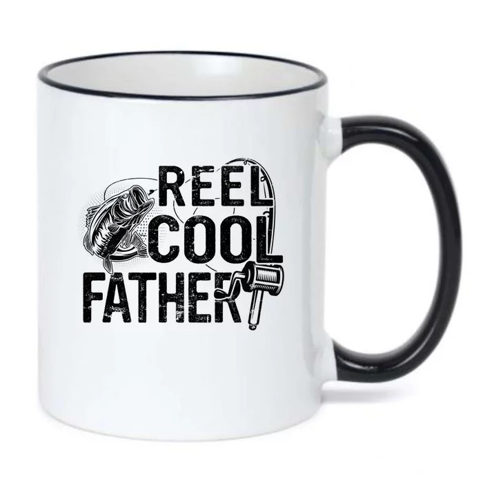 Distressed Reel Cool Father Fishing Fathers Day Meaningful Gift Black Color Changing Mug