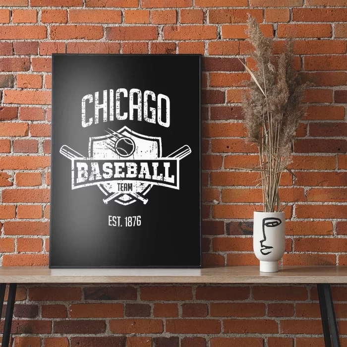 Distressed Retro Cub Fan Party Design Poster