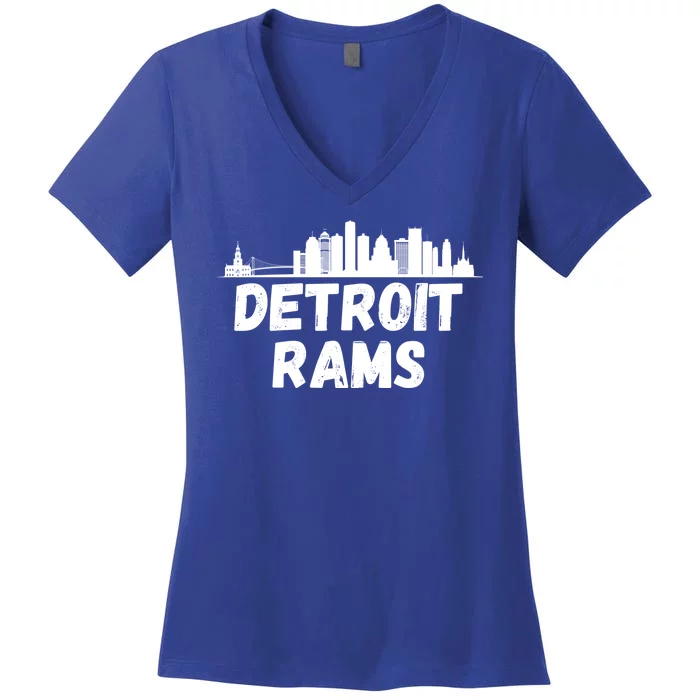 Detroit Rams City View Women's V-Neck T-Shirt