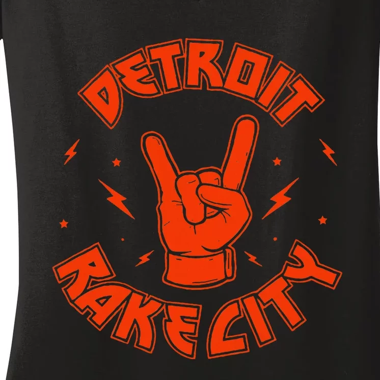 Detroit Rake City Detroit Lovers Women's V-Neck T-Shirt