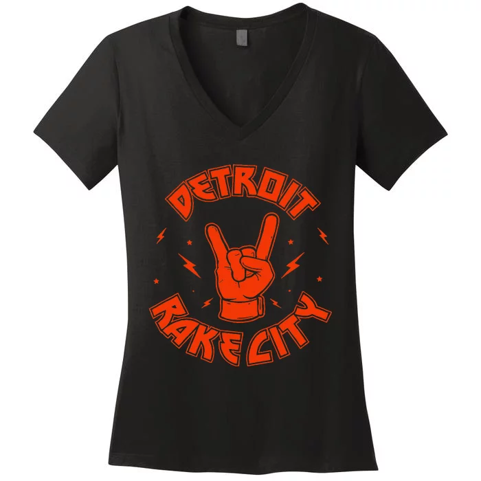 Detroit Rake City Detroit Lovers Women's V-Neck T-Shirt