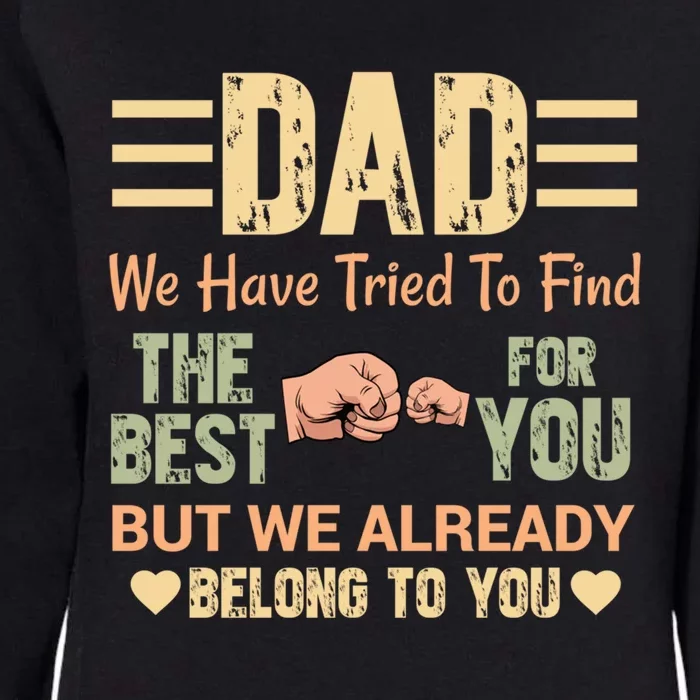 Distressed Retro Dad From Son Daughter Wife For Father's Great Gift Womens California Wash Sweatshirt