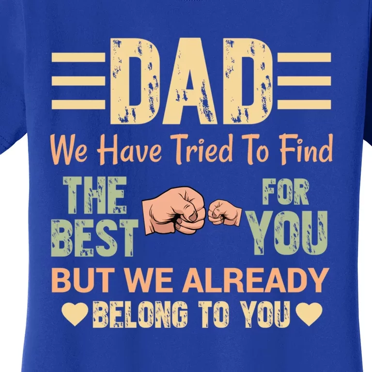 Distressed Retro Dad From Son Daughter Wife For Father's Great Gift Women's T-Shirt