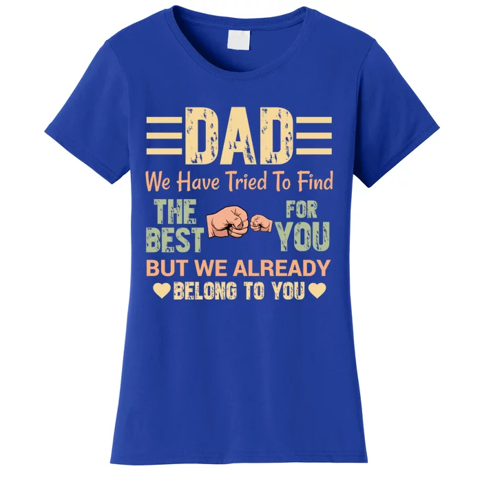 Distressed Retro Dad From Son Daughter Wife For Father's Great Gift Women's T-Shirt