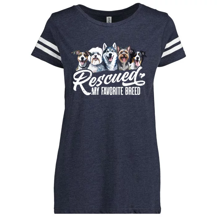 Dog Rescue Dog Dog Adoption Adopted Dog Dog Lover Enza Ladies Jersey Football T-Shirt