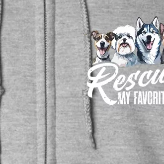 Dog Rescue Dog Dog Adoption Adopted Dog Dog Lover Full Zip Hoodie