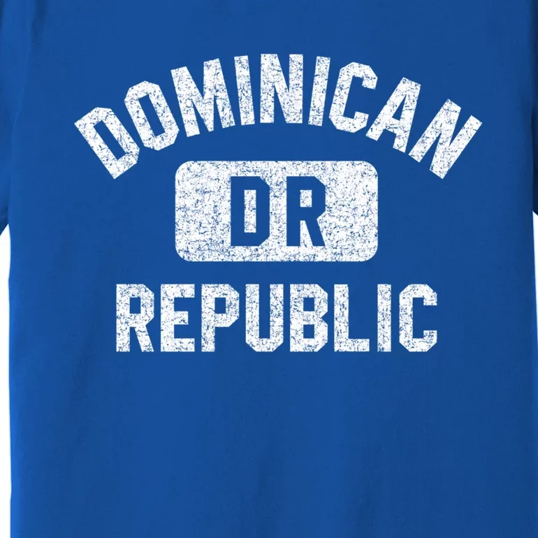 Dominican Republic Dr Gym Style Distressed White Print Cool Gift Premium T-Shirt